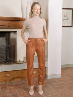 Our Elle Stretch Straight Leg Leather Pant is crafted in sumptuously supple leather with stretch for added comfort. With slim panelled legs and a high-rise silhouette, these pants have been tailored to provide an immaculate fit. They’re also incredibly versatile, perfect for formal and informal settings alike. Leather Pant, Parachute Pants, Khaki Pants, Leather Pants, Straight Leg, Pants For Women, Pants, Leather