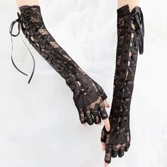 Accessory Black Gloves Lace Up Lace – Harajuku Steampunk Gloves, Lace Fingerless Gloves, Fashion Gloves, Gothic Corset, Lace Gloves, Black Gloves, Outfits Winter, Gothic Outfits, Goth Outfits