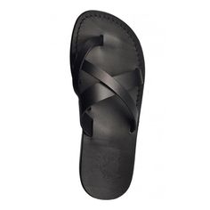 Jerusalem Sandals Abigail black, handmade leather slide sandals with toe loop -back Adjustable Black Slip-on Sandals, Black Adjustable Lace-up Leather Sandals, Black Leather Slip-on Footbed Sandals, Minimalist Sandals, Black T-strap Sandals With Leather Sole, Black Slip-on Sandals With Buckle Closure, Womens Strappy Sandals, Ankle Strap Sandals Flat, Toe Ring Sandals