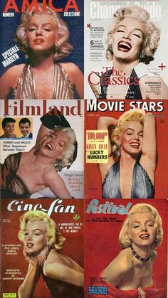 the covers of magazines with marilyn monroe on them