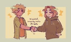 two people are shaking hands with each other