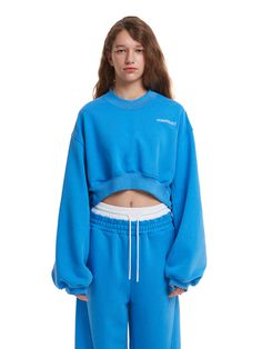 Editor's NotesThis sweatshirt from TRUNK PROJECT features trendy cropped length and logo embroidery on the chest.- Pullover closure- Dropped shoulder- Ribbed knit cuffs, neckline, and hem- Paneled construction- Cropped lengthMeasurements(in.)XS/S/L- Total length: 14.96 / 15.74 / 17.32 in.- Shoulder: 22.44 / 23.22 / 24.80 in.- Chest: 21.65 / 22.44 / 24.01 in.- Sleeve: 24.01 / 24.80 / 26.37 in.Model infoHeight: 5'74 Fitting size SComposition & Care- 60% Cotton, 40% Polyester- Please check the care labelDesigner- by TRUNK PROJECT Spring Streetwear Cropped Crew Neck Sweater, Spring Cropped Crew Neck Sweater For Streetwear, Spring Crew Neck Cropped Sweater For Streetwear, Spring Streetwear Sweats With Ribbed Cuffs, Ribbed Cuffs Sweats For Spring Streetwear, Cropped Tops With Ribbed Cuffs For Streetwear, Spring Streetwear Cropped Sweater With Ribbed Cuffs, Blue Sweats With Ribbed Waistband For Streetwear, Cropped Sweatshirt For Spring Streetwear