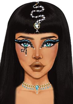 Legavenue Cleopatra Rhinestone Stick-On Jewels Goddess Costume, Face Jewels, Leg Avenue, Face Hair, Halloween Themes, Dress Up, Sparkle, Halloween, Hair