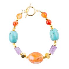 Victoria Carnelian Multi-Stone Bracelet - Barse Jewelry Apatite Ring, Orange Turquoise, Unusual Rings, Turquoise And Purple, Matching Necklaces, Multi Stone, Gorgeous Earrings, Stone Bracelet, Teardrop Earrings