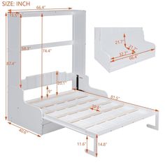 an image of a bed frame with measurements