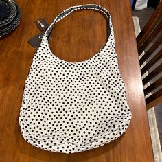 Brand New With Tags And Authentic Item. Casual Polka Dot Bags For Everyday Use, Polka Dot Shoulder Bag For Daily Use, Nike White Everyday Bags, Casual White Reversible Shoulder Bag, Nike Shoulder Bag For Everyday Use, White Reversible Bag, White Reversible Bag For Everyday Use, Reversible White Bag For Everyday, Casual Reversible Hobo Bag For Everyday Use