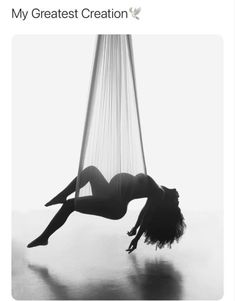 a woman hanging upside down on a hammock with the caption, is there a matrimity shot better than this?