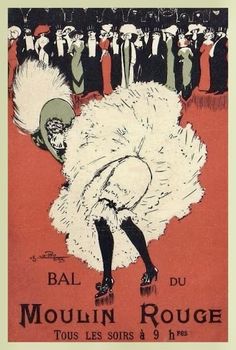 an advertisement for mouliin rouge in paris