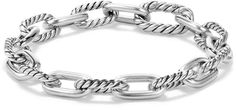 Classic Sterling Silver Bracelet With Chunky Chain, Wrist Stack, Wrist Stacks, Small Bracelets, Prom Looks, Bracelet Online, Sterling Silver Bracelet, Men Looks, David Yurman