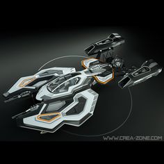 an image of a futuristic sci - fi object with wheels and gears on the side