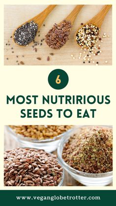 6 Most Nutritious Seeds to Eat | Tips for Vegans . #Seeds_To_Eat_Everyday #Healthy_Seeds_To_Eat #Best_Seeds_To_Eat #Seeds_To_Eat Seeds To Eat Everyday, Best Seeds To Eat, Healthy Seeds To Eat, Seeds To Eat, Health Benefits Of Walnuts, Source Of Fiber, Healthy Bedtime Snacks, Seeds Benefits, Garlic Benefits