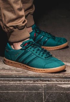 Adidas Hamburg, Sneaker Adidas, Teal Fashion, Sneaker Outfits, Sneaker Trend, Sergio Tacchini, Streetwear Mode, Women Shoes Online