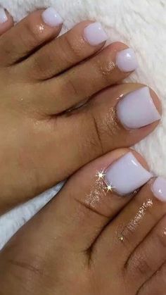 Ombre Nail Design, Gel Toe Nails, Milky Nails, Acrylic Toe Nails, Acrylic Toes, Pretty Toe Nails, Cute Toe Nails, Toe Nail Designs, Square Acrylic Nails