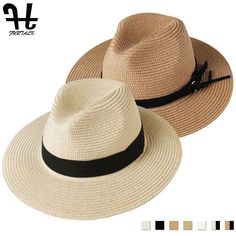 Beach Straw Hat, Panama Hat Men, Mens Straw Hats, Fedora Beach, Summer Straw Hat, Mens Sun Hats, Straw Fedora Hat, Straw Sun Hat, Straw Fedora