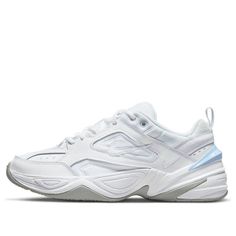 The Nike M2K Tekno 'White' is a modern take on the classic Air Monarch silhouette. Combining vintage elements with a sleek, updated design, the sneaker features a small Swoosh for a more refined look. Perfect for everyday wear, the Nike M2K Tekno 'White' is a stylish and comfortable choice for any activity. The design of the shoe is inspired by the classic Air Monarch, with a modern twist to keep up with current trends. The 'White' colorway is a timeless classic, perfect for any occasion. (SNKR/Unisex/Low Top/Dad Shoes/Gift Recommend) Nike Mk2, Tekno Nike, Nike M2k Tekno White, M2k Tekno White, White Nike Shoes, Vintage Elements, Dad Shoes, Current Trends