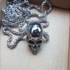 Brand New Halloween Jewelry Skull Necklace Stainless Steel Gothic Biker Pendant & Chain For Men/Women Punk Gift Skull Jewelry Women, Cross Jewelry Necklace, Chain For Men, Skull Necklace, Mens Accessories Jewelry, Halloween Jewelry, Cross Jewelry, Steel Necklace, Halloween Skull