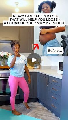 23K views · 7.4K reactions | The Trick is to get your knees as high as possible while keeping you lower tummy tight  so you can feel each movement in your core👌🏾
Strengthening your core doesn’t always require a mat! 
These simple standing exercises can be done right in your kitchen to help tighten your tummy and heal the mommy pooch. 
Perfect for busy moms. Lets get you fit and snatched while in the kitchen 💃 
Comment “flat tummy” for link to join my workout community ✨
.
.
.
.
.
.
.
.
.
.

#CoreWorkout #PostpartumFitness #TummyToning #MomFitness #BusyMomWorkout #CoreRehab #PostnatalExercises #DiastasisRectiExercises #CoreStrength #FlatTummyTips #PostpartumJourney #StandingCoreWorkout #FitMoms #FitAfterBaby #MommyTummy #FunctionalCoreTraining #KitchenWorkout #NoEquipmentWorkout #blackmo Tummy Fat Loss, Fupa Work Outs, Tummy Tightening, Busy Mom Workout, Flat Tummy Tips, Standing Exercises, Pooch Workout, Mommy Pooch