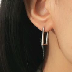 Pair Of Silver-Tone Rectangular Earrings Rectangular Earrings, Rectangle Earrings, Earrings Color, Silver Tone, Jewelry Earrings, Women Jewelry, Silver, Women Shopping, Color