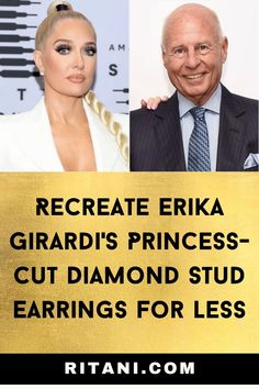 Recreate Erika Girardis Princess cut Diamond Stud Earrings For Less Erika Girardi, Erika Jayne, Real Housewives Of Beverly Hills, Housewives Of Beverly Hills, Princess Cut Diamond