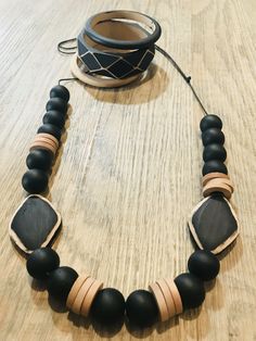 Handmade wood bead jewelry