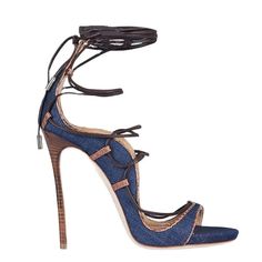 Fashionsarah.com Luxury Gladiator Heels! Dark Blue Sandals, Heels Dark Blue, Dark Blue Shoes, Dsquared2 Shoes, High Heel Gladiator Sandals, Dsquared2 Women, Blue High Heels, Ankle Sandals, Leather Footwear