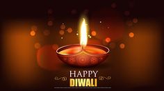 a happy diwali festival poster with a lit candle