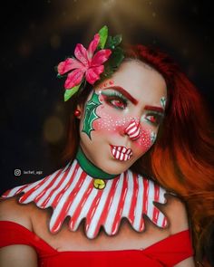 Christmas Party Makeup, Body Paintings, Holloween Makeup, Makeup Christmas