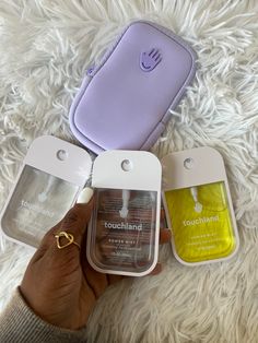 Hand Sanitizer Touchland Case, Hand Sanitizer Touchland Aesthetic, Touchland Sanitizer Aesthetic, Touch Land, Buu Monster Inc, School Wishlist, Everyday Bag Essentials, School Bag Essentials, Sephora Skin Care