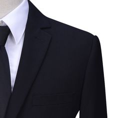 Material: Polyester, Rayon • Style: Formal, Flat, Business Suit, Formal Suits • Type: Suits, Zipper Fly, Single Breasted, Loose • Unit: 2 Pieces • Two Buttons: Yes • Shipment: Free Shipping Black Slim Fit Office Sets, Professional Black Office Sets, Slim Fit Black Sets With Notch Lapel, Black Slim Fit Sets With Notch Lapel, Black Slim Fit Sets For Workwear, Black Slim Fit Workwear Sets, Black Slim Fit Sets For Business, Black Slim Fit Business Sets, Black Slim Fit Long Sleeve Sets