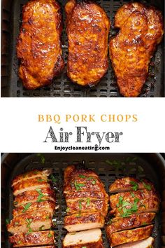 BBQ Pork Chops Air fryer Pork Chops In Ninja Foodi Grill, Ninja Foodi Grill Pork Chops, Pork Chops Ninja Foodi, Ninja Foodi Smart Xl Grill Recipes, Ninja Grill Recipes, Ninja Foodi Grill Recipes, Food Ninja, Barbecue Pork Chops, Air Fryer Recipes Pork