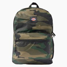 Carry all your books and school essentials with our Essential backpack. The bag features a large main compartment with internal laptop sleeve and a front zip pocket. Its fully padded back panel ensures all-day comfort. Corduroy Dickies Backpack, Almost Skateboards, Primitive Skateboarding, Creature Skateboards, Camo Backpack, Inside My Bag, Stance Socks, Luggage Backpack, Diamond Supply Co