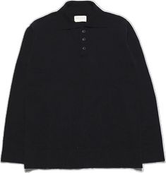 Black Polo Sweater With Ribbed Cuffs For Work, Black Long Sleeve Polo Sweater For Work, Black Long Sleeve Polo Sweater For Workwear, Black Polo Sweater For Work In Fall, Black Wool Polo Sweater With Ribbed Collar, Classic Black Polo Sweater For Work, Classic Winter Cashmere Polo Sweater, Classic Cashmere Polo Sweater For Winter, Wool Ribbed Polo Sweater For Workwear