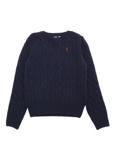 polo-ralph-lauren-kids-girocoll-1724745189316896204-0 Ralph Lauren Blue Sweater, Braided Sweater, Tvd Dr, Cashmere Polo, Ralph Lauren Knit, Polo Ralph Lauren Kids, Ralph Lauren Pullover