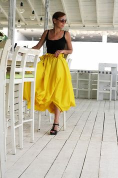 Yellow skirt, Skirts for women, Skirt dress, High waist skirt, Long skirt, Cotton skirt, Party skirt Chic Wide Leg Summer Skirt, Summer Asymmetrical Gathered Skirt, Voluminous High-waist Summer Skirt, High Waist Voluminous Summer Skirt, High-waist Voluminous Skirt For Summer, Flowy High Waist Summer Skirt, Summer High Waist Flowy Skirt, Lined Voluminous Wrap Skirt, Spring Voluminous Long Wrap Skirt