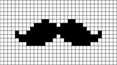 A pixel art template of a moustache as the English style. Crochet Graphs, Perler Bead Templates, Pixel Art Pattern, Perler Bead Art, Alpha Patterns, Perler Bead Patterns, Art Themes