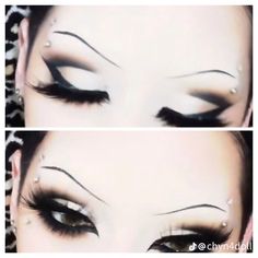 Black Glitter Prom Makeup, Vampire Aesthetic Y2k, Emo Red Makeup Looks, Glitter Alt Makeup, Trashy Y2k Eye Makeup, Mcbling Eye Makeup, Y2k Eyeshadow Looks, Goth Prom Makeup Looks, Casual Trad Goth Makeup