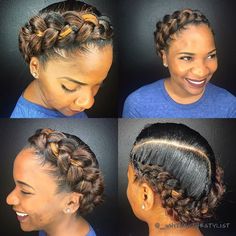 African Braided Hairstyles, Big Braid, Braided Crown