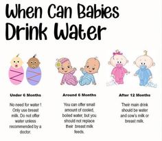 an image of babies drinking water with the caption'when can babies drink water? '