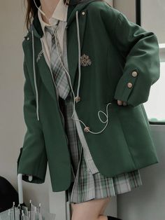 Slytherin Uniform, Hogwarts Uniform, Hogwarts Outfits, School Uniform Fashion