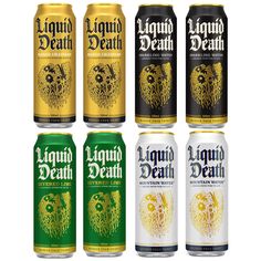 Liquid Death Sparkling Water (Mango, Lime, Sparkling Water, Still Mountain Water - 2 each) 500ml x 8 Water Still, Diy Picture, Sparkling Water, Mango, Sparkle, Water