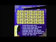 a purple and yellow ticket with numbers on it in front of a black background that says happy karwa