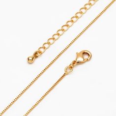 1pc Gold 0.8mm Box Chain Necklace, Finished Dainty Necklace, Ready to Wear LK-598 - Etsy Box Chain Necklace, Dainty Necklace, Box Chain, Chain Necklace, Ready To Wear, Jewelry Making, Ships, China, Chain