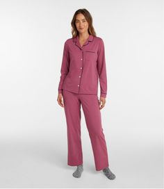 Women's Super-Soft Shrink-Free Pajama Set, Button-Front | Pajamas & Nightgowns at L.L.Bean Women's Sleepwear, Button Front Top, Built To Last, Comfortable Flats, Sleepwear & Loungewear, Nightgowns, Pajama Set Women, Pj Sets, Sleepwear Women