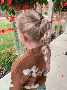 Bubble Braid Crown, Bubble Braid Hairstyles Kids, Girls Bubble Braid, Toddler Bubble Braid, Little Kid Hairstyles, Preschool Hairstyles, Bubble Braid Hairstyles, Supper Tonight, Toddler Braids