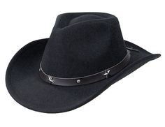 PRICES MAY VARY. Fabric Type: This kids felt cowboy cowgirl hat is made of high quality fabric to ensure durability, 35% wool and 65% polyester, soft and breathable. Cowboy Cowgirl Hat Size: Hat circumference: 52cm/20.47 inches, suitable for kids 3-8 Years old. Unisex design makes it suitable for both boys and girls. Girls boys cowboy felt hat design: Complete your western style with this black cowboy hat. Featuring a faux leather band with stars studded sure to catch everyone's attention. Sun P Felt Hat Design, Hats Boys, Rodeo Rider, Black Cowboy Hat, Felt Cowboy Hats, Black Cowboy, Western Cowboy Hats, Western Girl, Felt Fedora