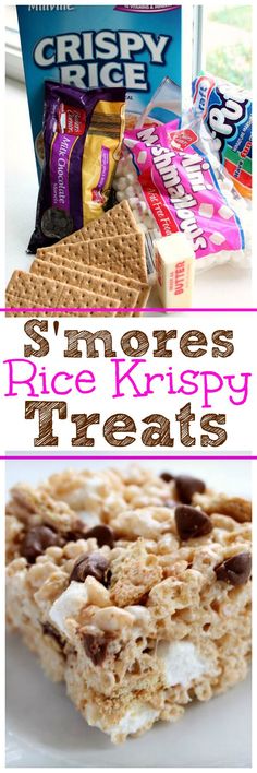 s'mores rice krispy treats are the perfect treat for kids to eat