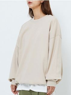 Editor's NotesThis minimal oversized fit sweatshirt is cut from soft light and sturdy cotton jersey that is backed with a pique structure. Features adjustable drawcord and stopper at the hem that creates a versatile silhouette. Wear it with any PK terry items for mix and match styling.- Crew neck- Ribbed neck and cuffs- Adjustable drawstring at hem- Drop shoulder- Loose fitMeasurements (in.)M / L- Shoulder: 26.8 in./ 27.8 in.- Chest: 28.0 in./ 28.5 in.- Sleeve Length: 22.4 in./ 22.8 in.- Neck Width: 6.1 in./ 6.5 in.- Armhole: 11.4 in./ 12.0 in.- Total Length: 27.2 in./ 28.0 in.Model Info:- Man: 6' 0, 143.3 lbs / Fitting size L- Woman: 5' 6.1, 112.4 lbs / Fitting size MComposition & Care- 100% Cotton- Dry cleaning or machine washDesigner- by FANACULT Oversized Beige Sweatshirt With Ribbed Cuffs, Beige Sweatshirt With Ribbed Cuffs For Layering, Oversized Beige Sweatshirt For Everyday, Oversized Cotton Sweatshirt With Elastic Cuffs, Oversized Sweats With Elastic Cuffs, Workout Sweatshirt, Mix N Match, Soft Light, Drop Shoulder