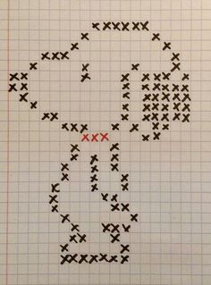 a cross - stitch pattern with the word love spelled in red and black crosses on it