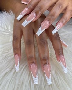 Pink And White French Nails With Design, Invisible French Nails, Milky White Valentines Nails, Nail Designs French Tip Unique, Nail Inspiration White, Gold Gel Nails, Brown Nails Design, Beauty Hacks Nails