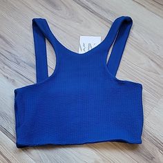 Cobalt Blue Crop Top. New! Runs A Little Small. Blue Stretch Tops For Vacation, Blue Stretch Crop Top For Summer, Blue Summer Crop Top For Vacation, Blue Cropped Crop Top For Day Out, Blue Stretch Summer Tops, Sleeveless Blue Zara Tops, Blue Cropped Tops For Vacation, Blue Cropped Top For Vacation, Casual Royal Blue Summer Tops